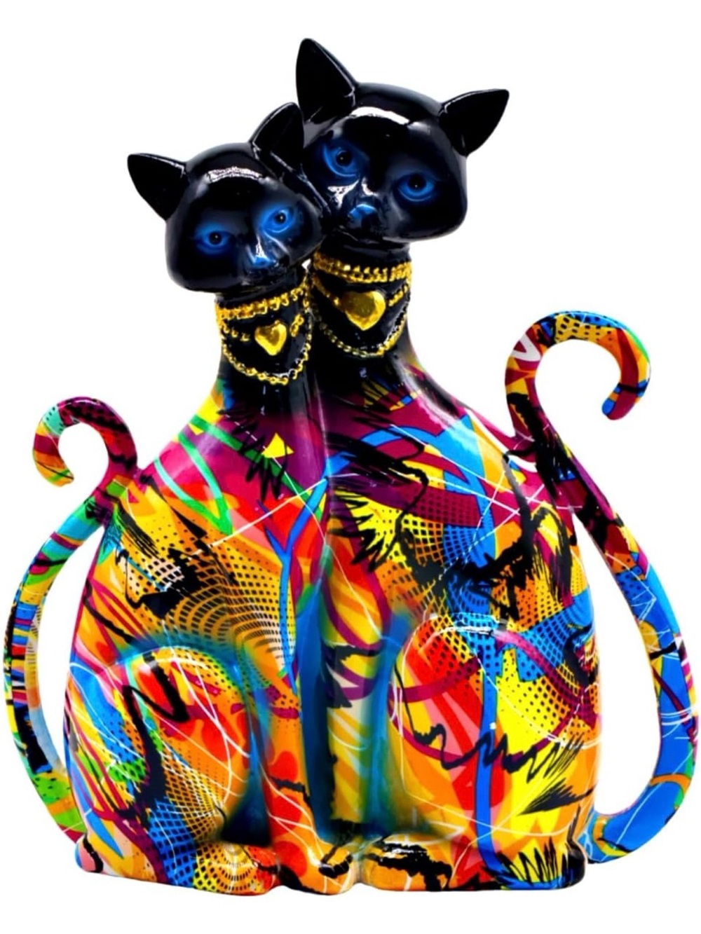Cat Sculpture Statue Animal Kitty Art Figurine